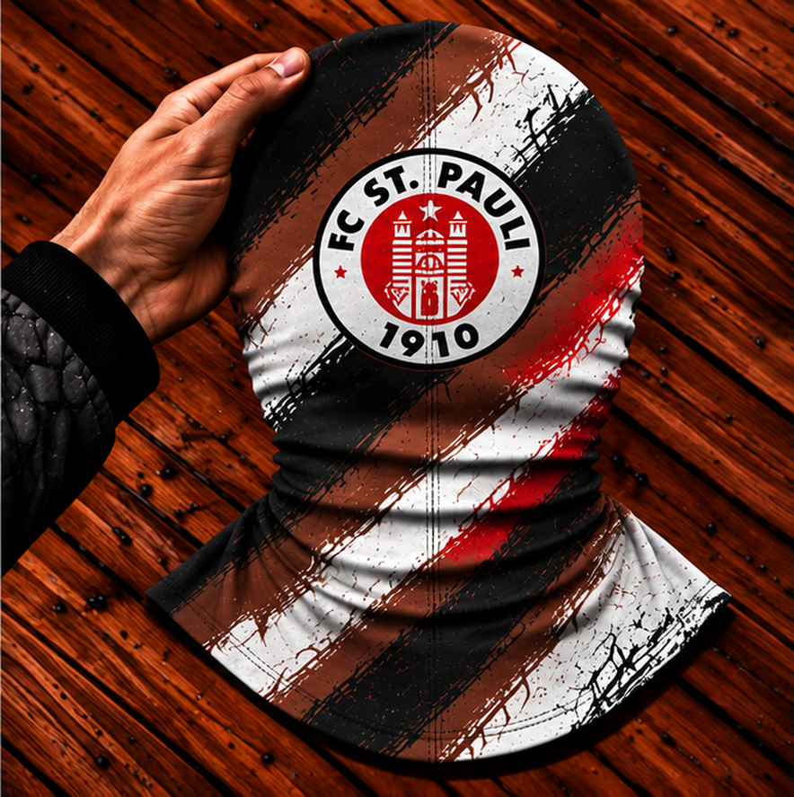 FC St. Pauli Horror Balaclava – Gruselige Fußball Fan Sturmhaube | Halloween Maske