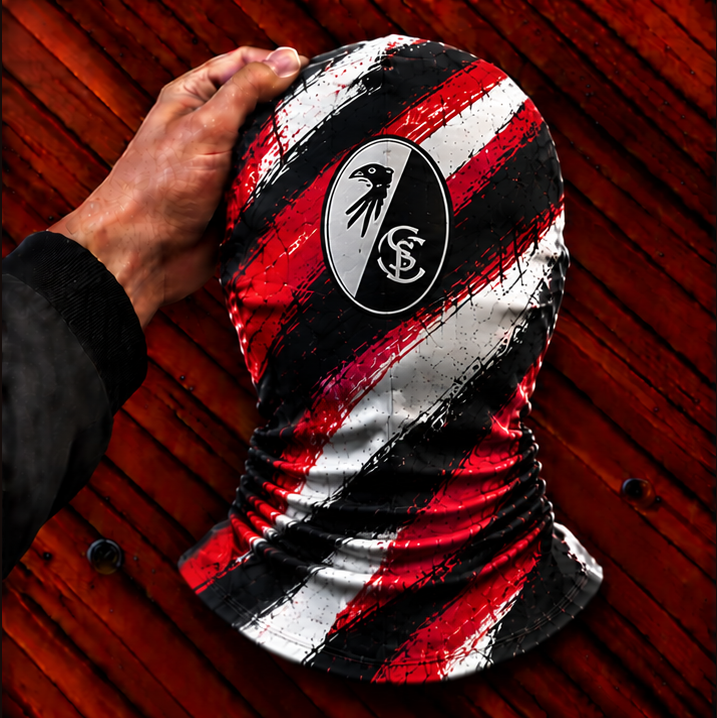 SC Freiburg Horror Balaclava – Gruselige Fußball Fan Sturmhaube | Halloween Maske