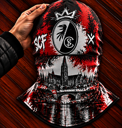 SC Freiburg Ultras Graffiti Balaclava – Fußball Fan Sturmhaube | Premium Streetwear Edition