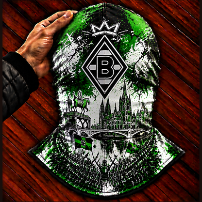 Borussia Mönchengladbach Ultras Graffiti Balaclava – Fußball Fan Sturmhaube | Premium Streetwear Edition