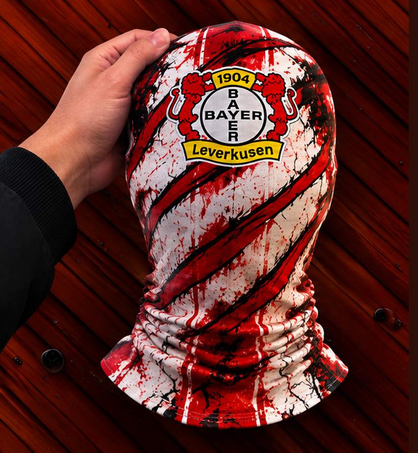 Bayer 04 Leverkusen Horror Balaclava – Gruselige Fußball Fan Sturmhaube | Halloween Maske