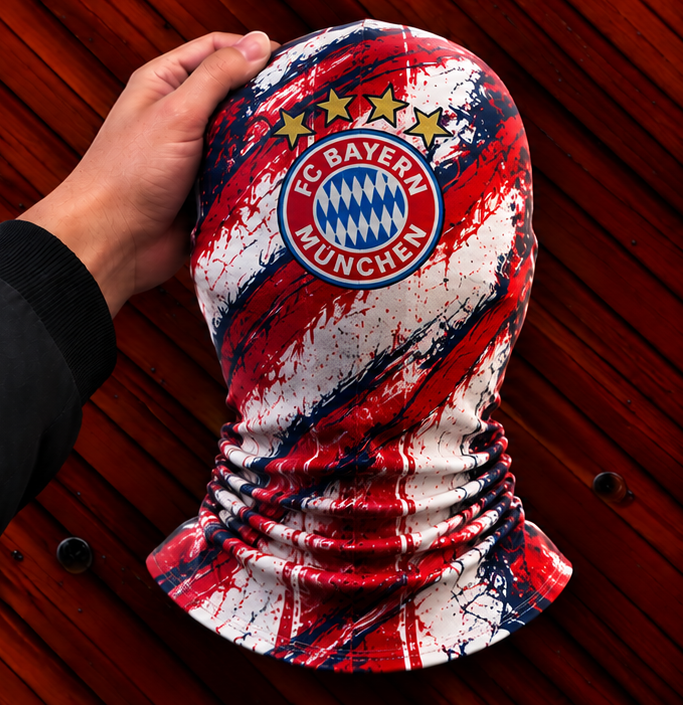 FC Bayern München Horror Balaclava – Gruselige Fußball Fan Sturmhaube | Halloween Maske