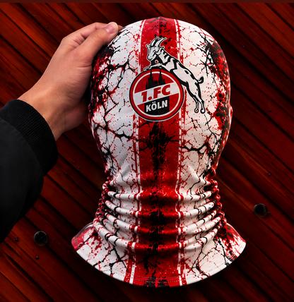 1. FC Köln Horror Balaclava – Gruselige Fußball Fan Sturmhaube | Halloween Maske