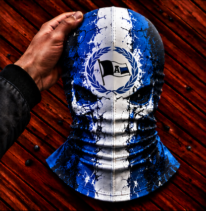 Arminia Bielefeld Horror Balaclava – Gruselige Fußball Fan Sturmhaube | Halloween Maske