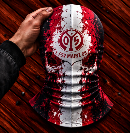 1. FSV Mainz 05 Horror Balaclava – Gruselige Fußball Fan Sturmhaube | Halloween Maske