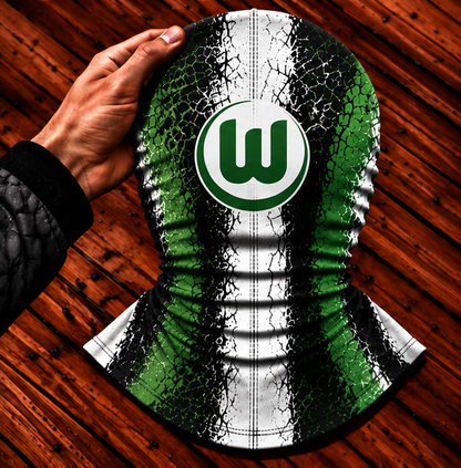 VfL Wolfsburg Horror Balaclava – Gruselige Fußball Fan Sturmhaube | Halloween Maske