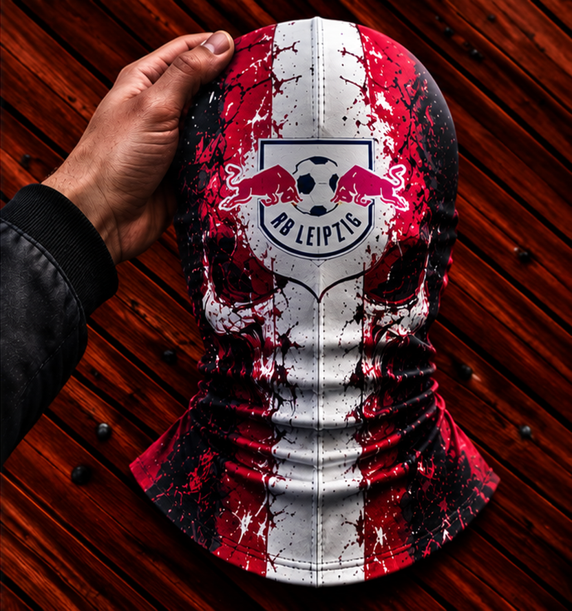RB Leipzig Horror Balaclava – Gruselige Fußball Fan Sturmhaube | Halloween Maske