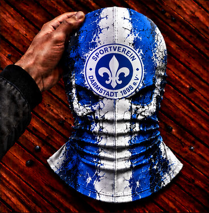 SV Darmstadt 98 Horror Balaclava – Gruselige Fußball Fan Sturmhaube | Halloween Maske