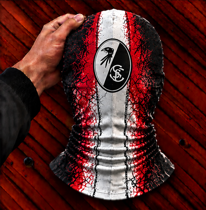 SC Freiburg Horror Balaclava – Gruselige Fußball Fan Sturmhaube | Halloween Maske