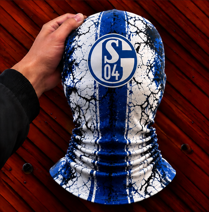 FC Schalke 04 Horror Balaclava – Gruselige Fußball Fan Sturmhaube | Halloween Maske