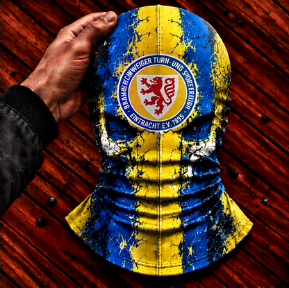 Eintracht Braunschweig Horror Balaclava – Gruselige Fußball Fan Sturmhaube | Halloween Maske