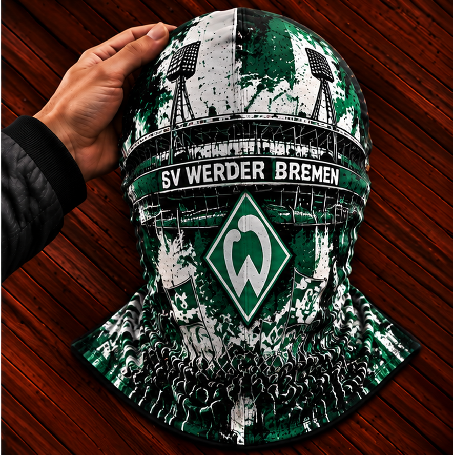 SV Werder Bremen Ultras Graffiti Balaclava – Fußball Fan Sturmhaube | Premium Streetwear Edition