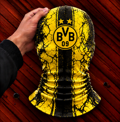 Borussia Dortmund Horror Balaclava – Gruselige Fußball Fan Sturmhaube | Halloween Maske