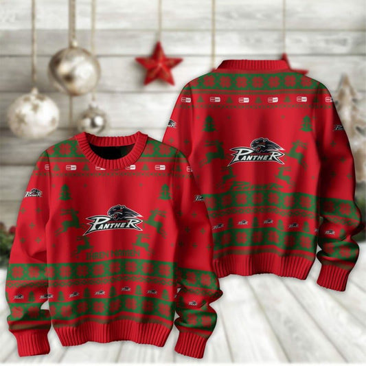 Augsburger Panther Fan Edition Weihnachtspullover im neuen Design - Individueller Name