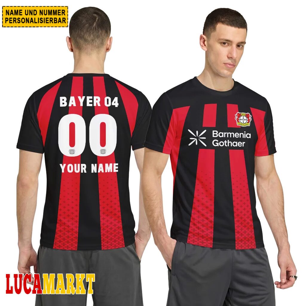 Bayer 04 Leverkusen Heimtrikot 26/27 - Individueller Name Nummer T-Shirt