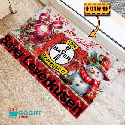 Bayer 04 Leverkusen Individueller Name Premium Ausgabe Fußmatte aus Gummi