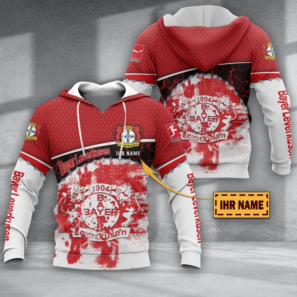Bayer 04 Leverkusen Individueller Name Sonderausgabe Kapuzenpullover