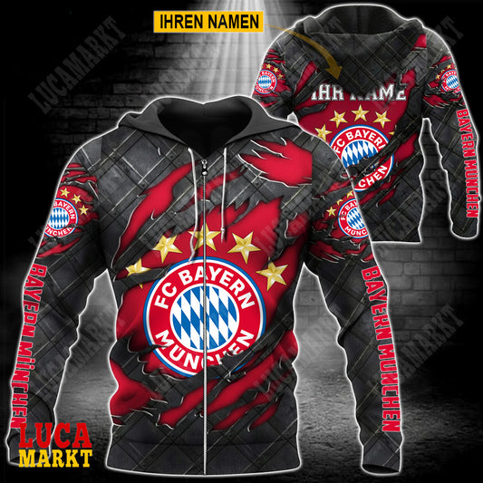 Bayern München - Reißverschluss-Hoodie Neue Edition mit Ihrem Namen