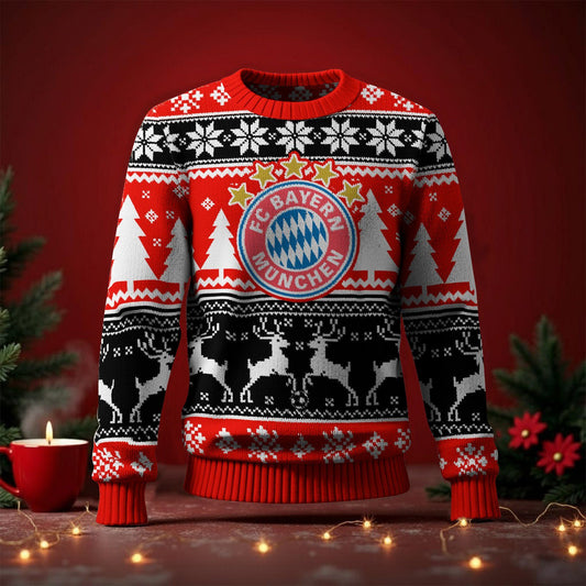 Bayern München Fan Edition Weihnachtspullover im neuen Design