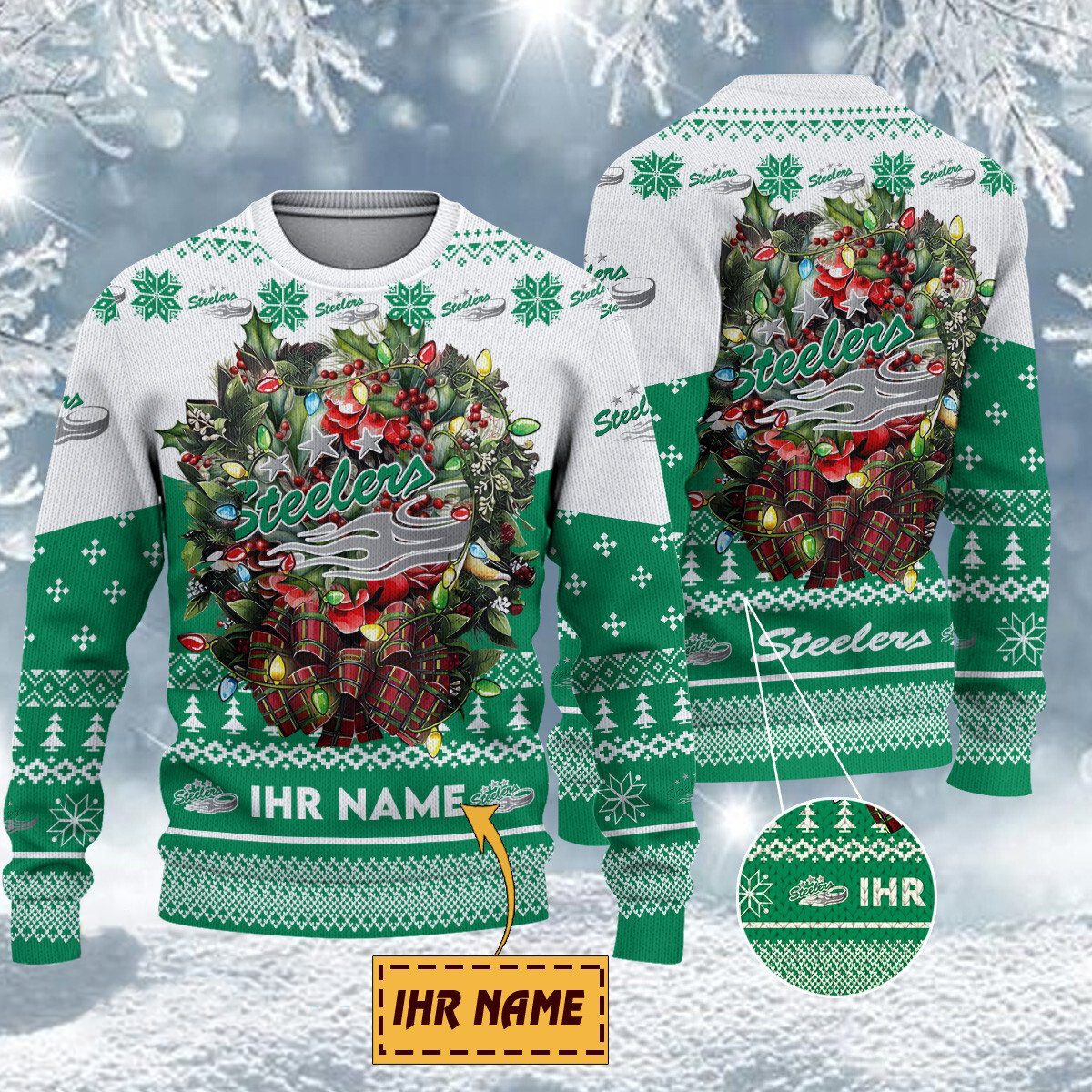 Bietigheim Steelers Special Edition Weihnachtspullover - Individueller Name