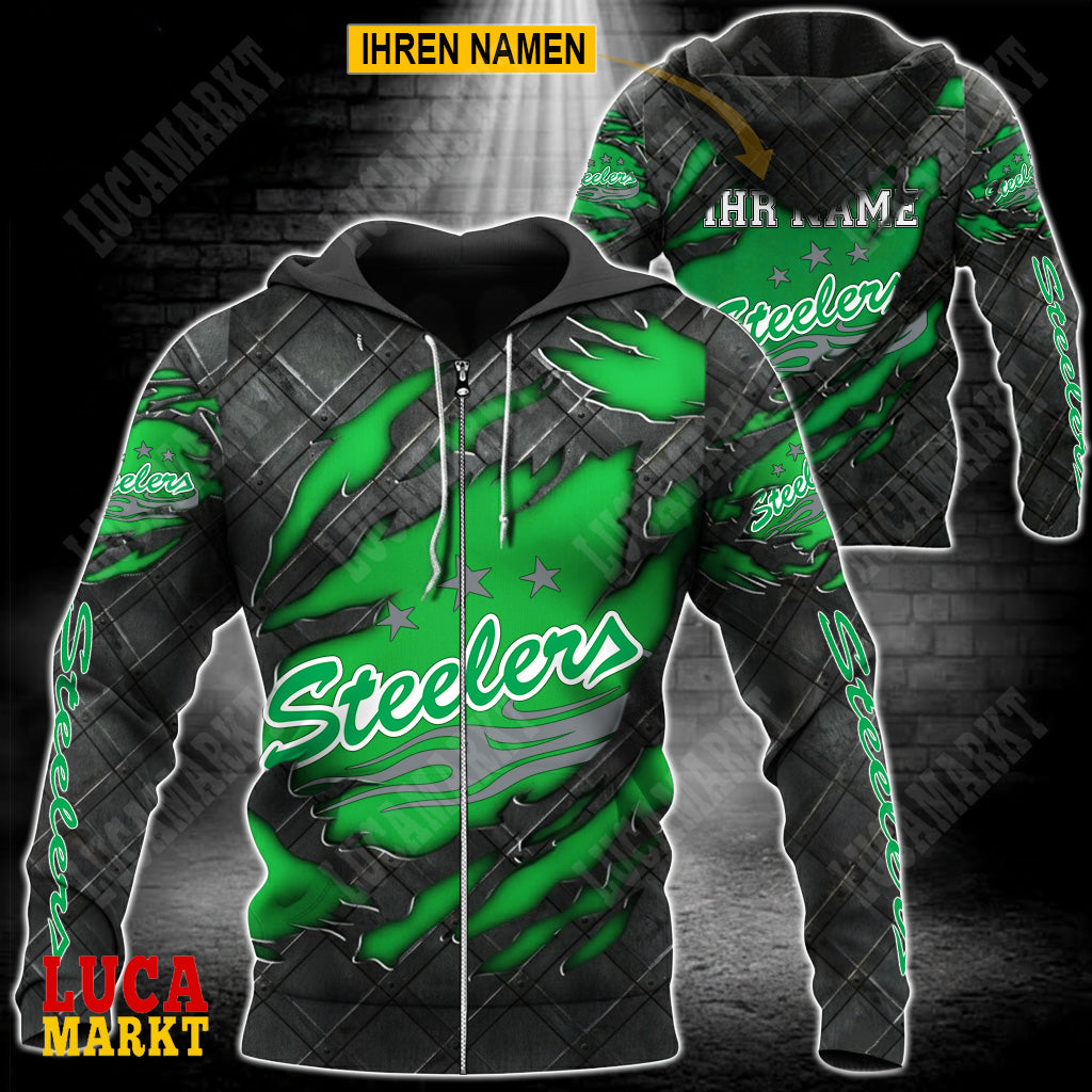 Bietigheim Steelers - Reißverschluss-Hoodie Neue Edition mit Ihrem Namen