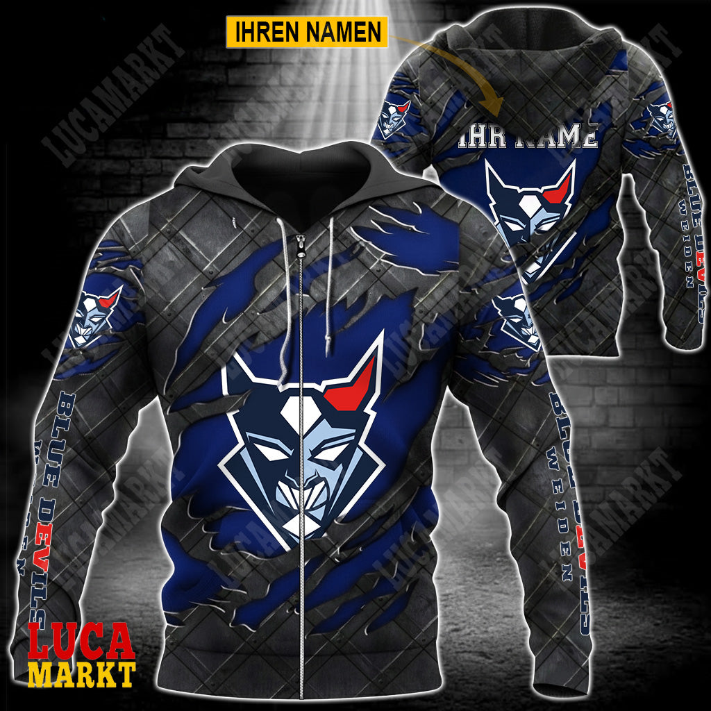 Blue Devils Weiden - Reißverschluss-Hoodie Neue Edition mit Ihrem Namen