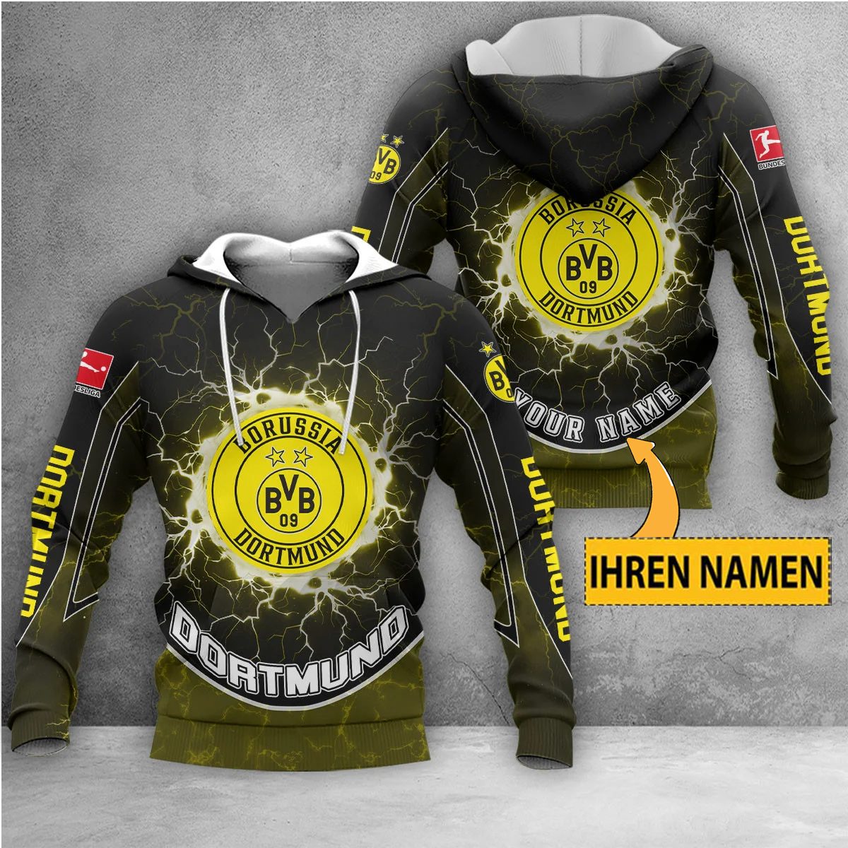 Borussia Dortmund Individueller Name Neue Edition Kapuzenpullover