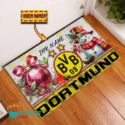 Borussia Dortmund Individueller Name Premium Ausgabe Fußmatte aus Gummi