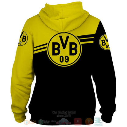 Borussia Dortmund Schwarz Gelb Reißverschluss-Hoodie