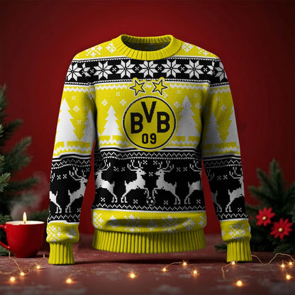 Borussia Dortmund Fan Edition Weihnachtspullover im neuen Design