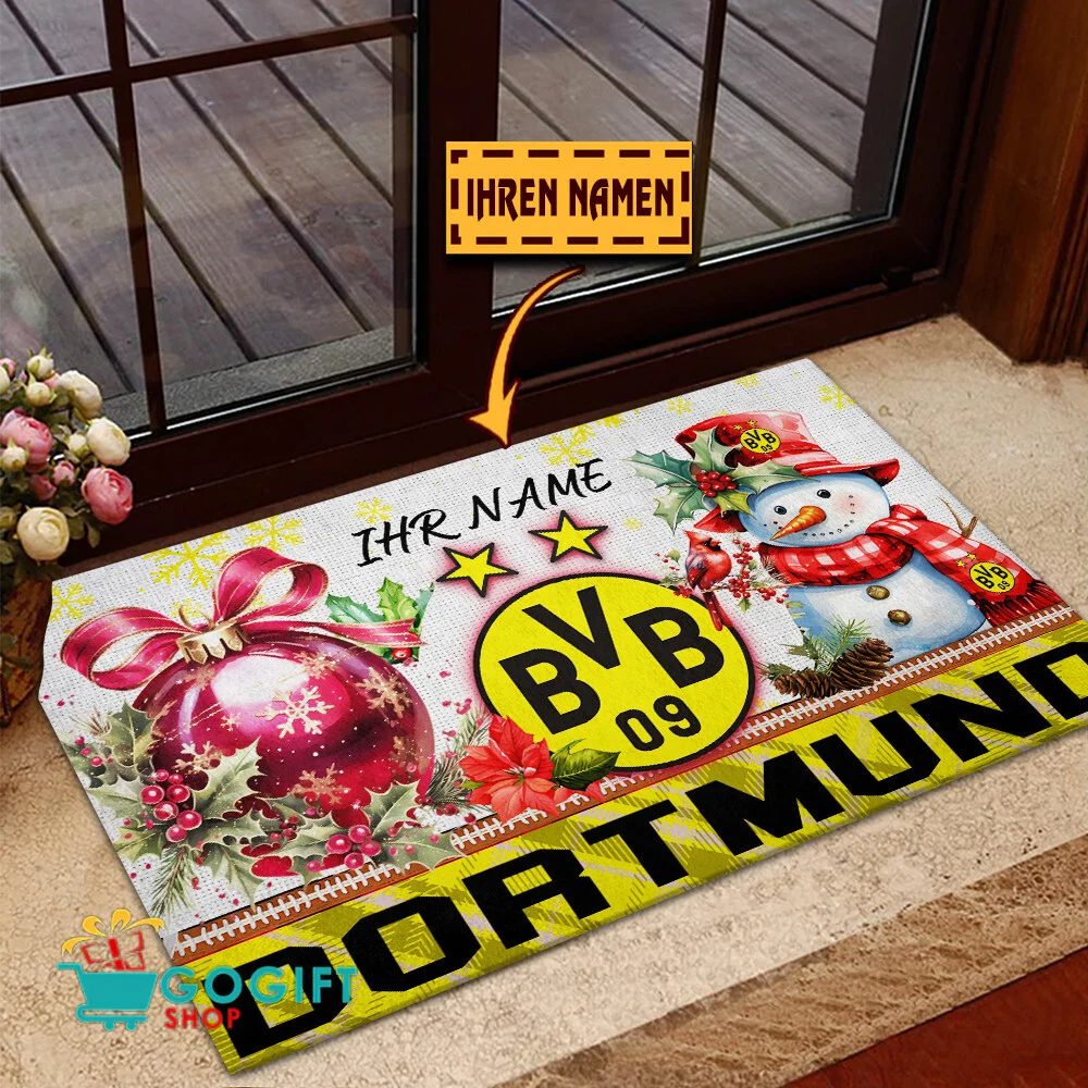 Borussia Dortmund Individueller Name Premium Ausgabe Fußmatte aus Gummi