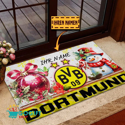 Borussia Dortmund Individueller Name Premium Ausgabe Fußmatte aus Gummi
