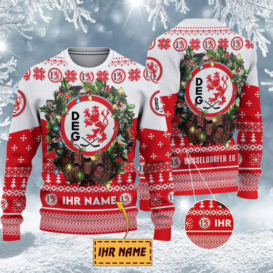 Düsseldorfer EG Special Edition Weihnachtspullover - Individueller Name