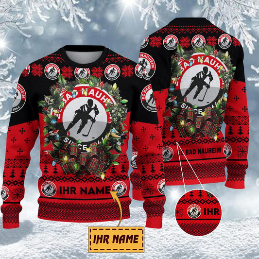 EC Bad Nauheim Special Edition Weihnachtspullover - Individueller Name