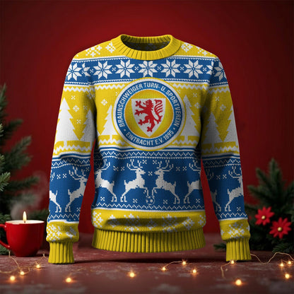 Eintracht Braunschweig Fan Edition Weihnachtspullover im neuen Design
