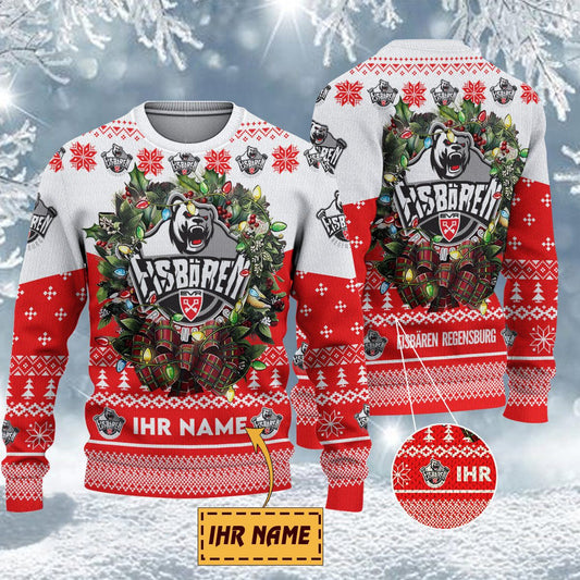 Eisbären Regensburg Special Edition Weihnachtspullover - Individueller Name