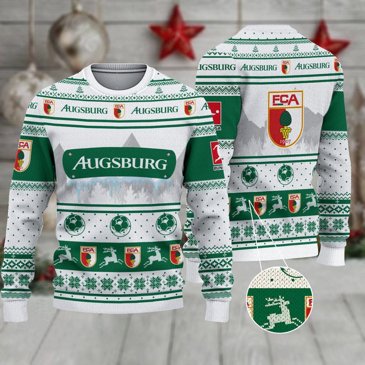 FC Augsburg Weihnachtspullover im neuen Design