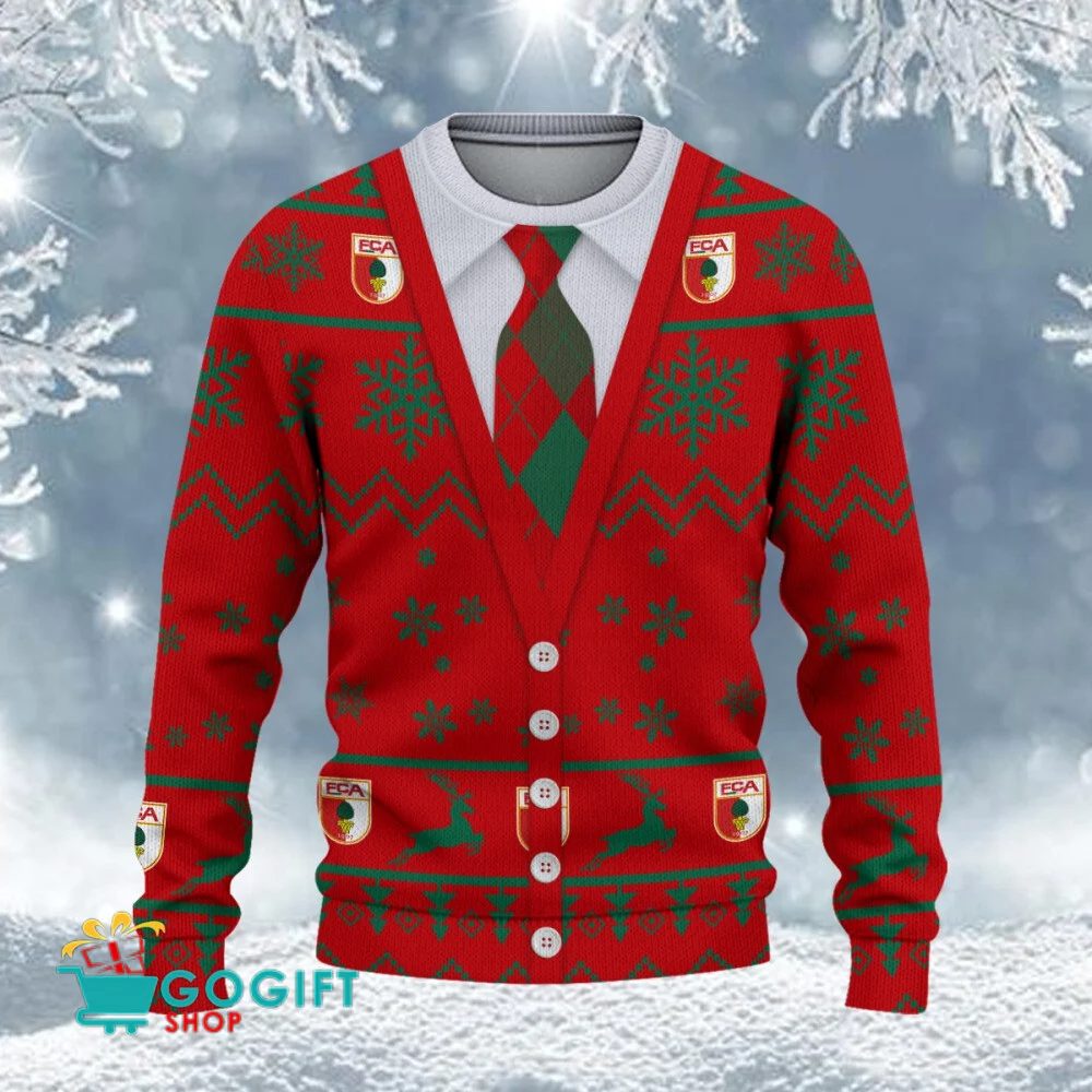 FC Augsburg Neuer Stil Weihnachtspullover