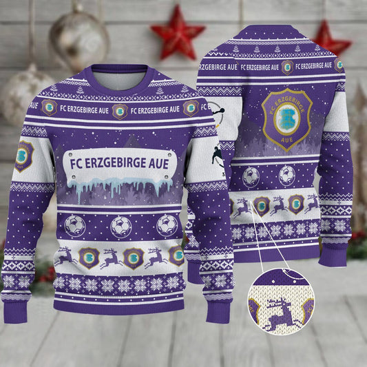 FC Erzgebirge Aue Weihnachtspullover im neuen Design