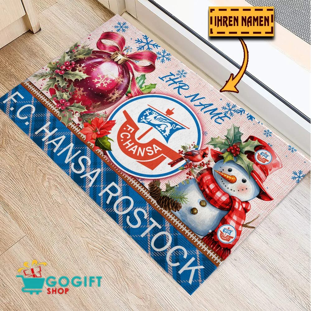 FC Hansa Rostock Individueller Name Premium Ausgabe Fußmatte aus Gummi