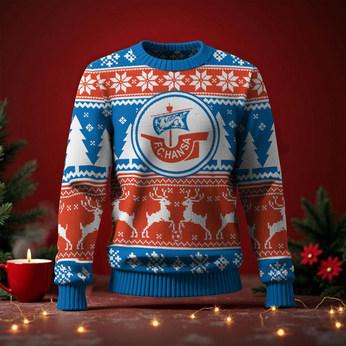 FC Hansa Rostock Fan Edition Weihnachtspullover im neuen Design