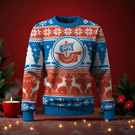 FC Hansa Rostock Fan Edition Weihnachtspullover im neuen Design