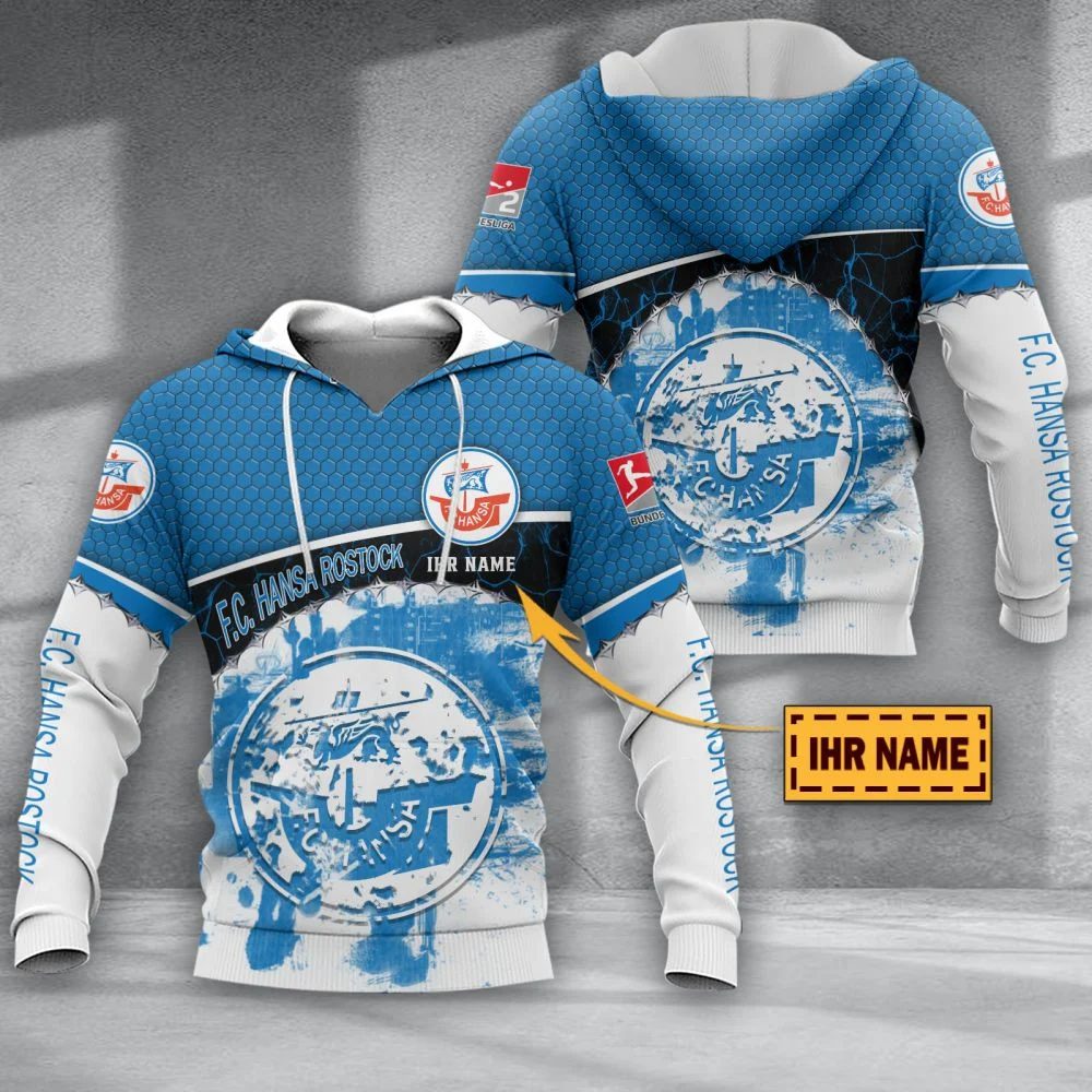 FC Hansa Rostock Individueller Name Sonderausgabe Kapuzenpullover