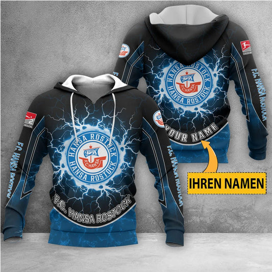 FC Hansa Rostock Individueller Name Neue Edition Kapuzenpullover
