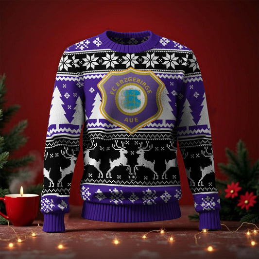 FC Erzgebirge Aue Fan Edition Weihnachtspullover im neuen Design