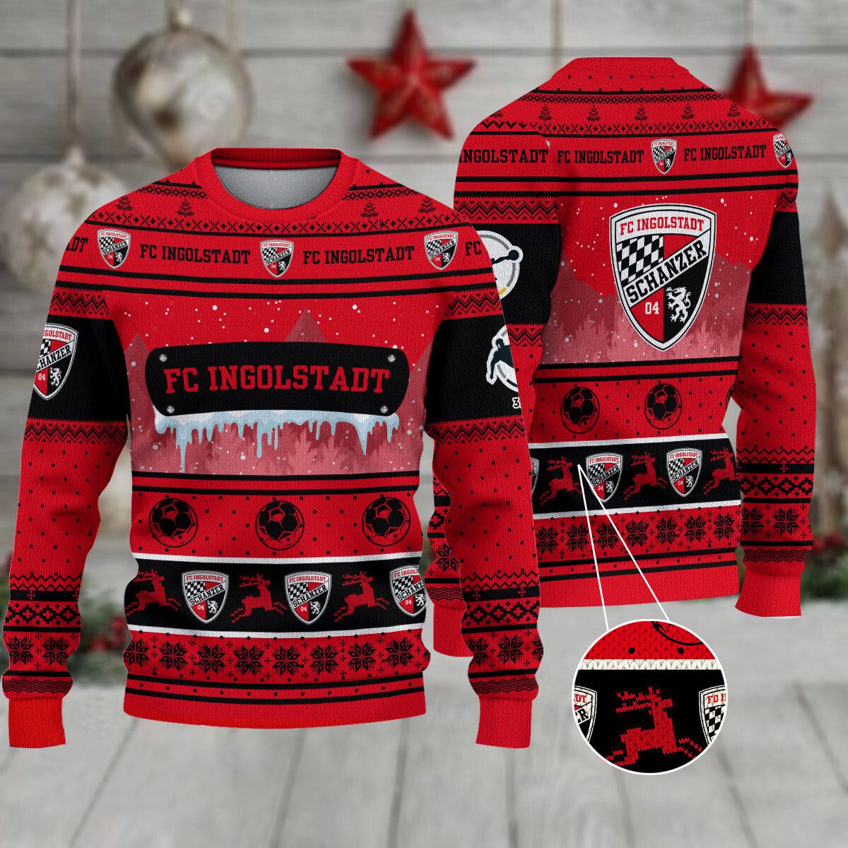 FC Ingolstadt 04 Weihnachtspullover im neuen Design