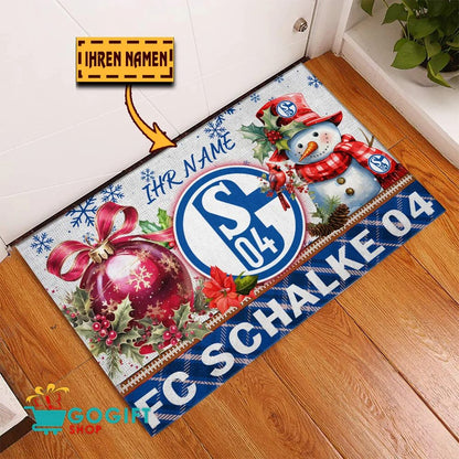 FC Schalke 04 Individueller Name Premium Ausgabe Fußmatte aus Gummi