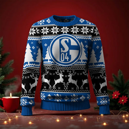 FC Schalke 04 Fan Edition Weihnachtspullover im neuen Design