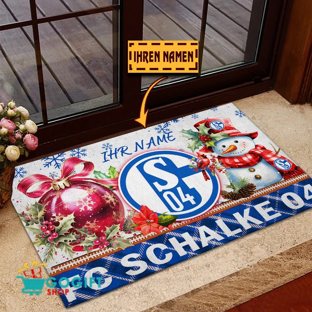 FC Schalke 04 Individueller Name Premium Ausgabe Fußmatte aus Gummi