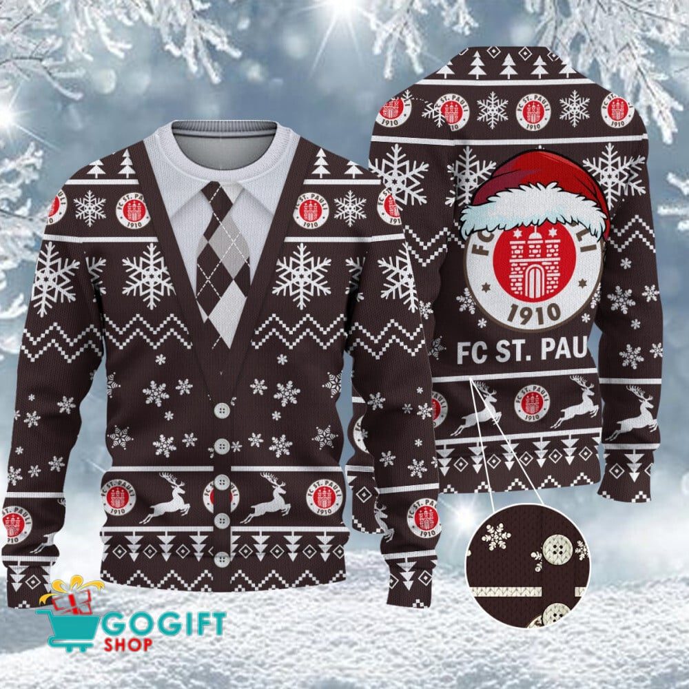 FC St. Pauli Neuer Stil Weihnachtspullover
